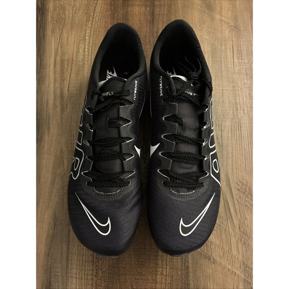 Nike Men Size 9 Air Zoom Maxfly More Uptempo Black White Track Spikes DN6948-001 - Picture 3 of 10